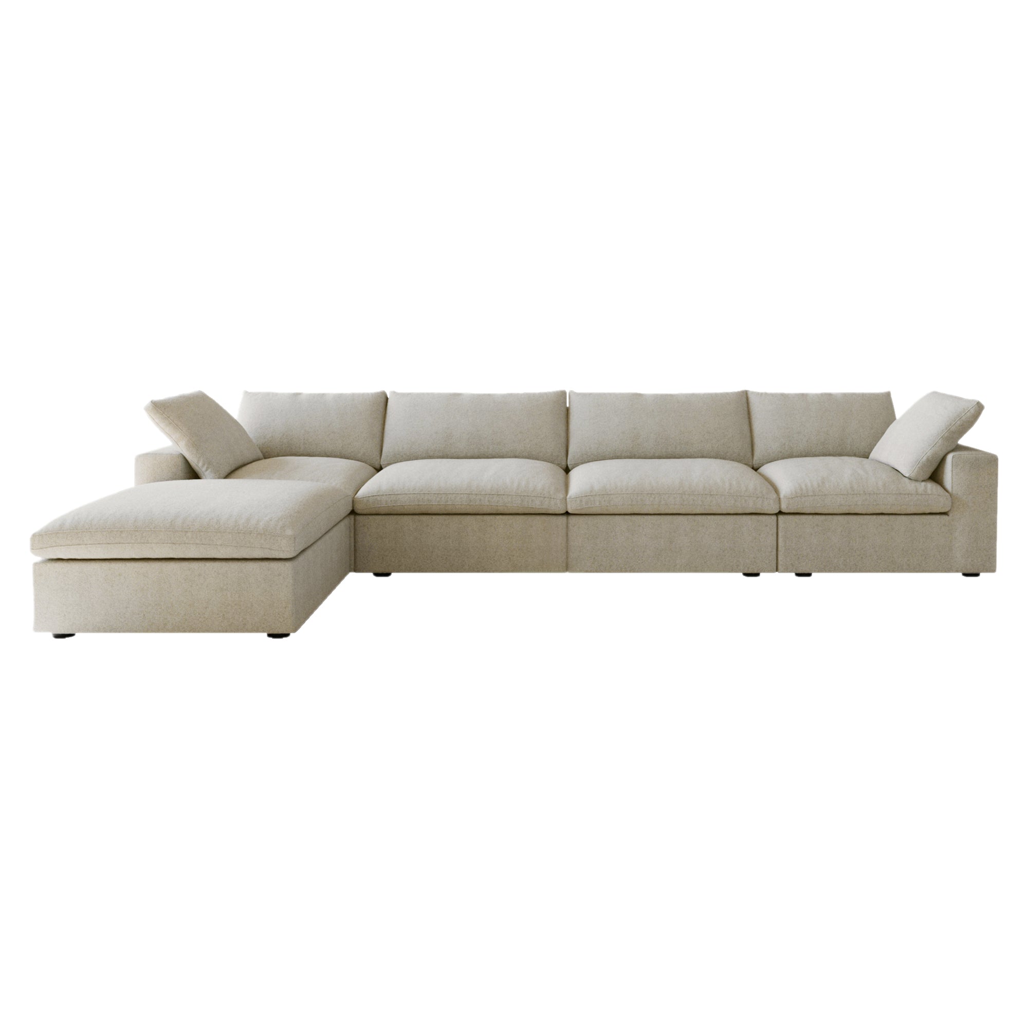 Classic Modular 4-Seater Sectional in Khaki