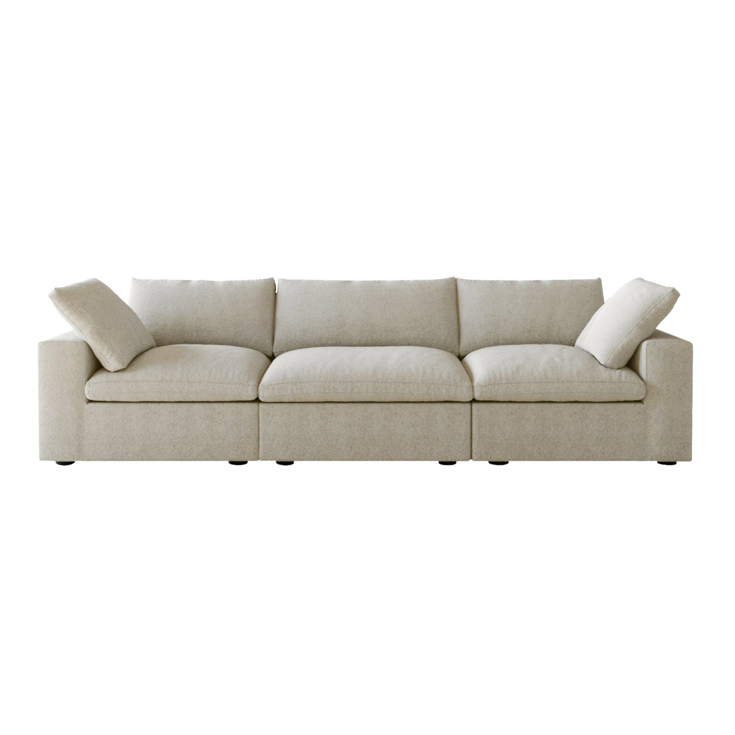Classic Modular 3-Seater Sofa in Khaki