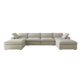 Classic Modular 4-Seater U-Sectional in Khaki