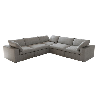 Classic Modular 5-Seater Corner Sectional in Gray