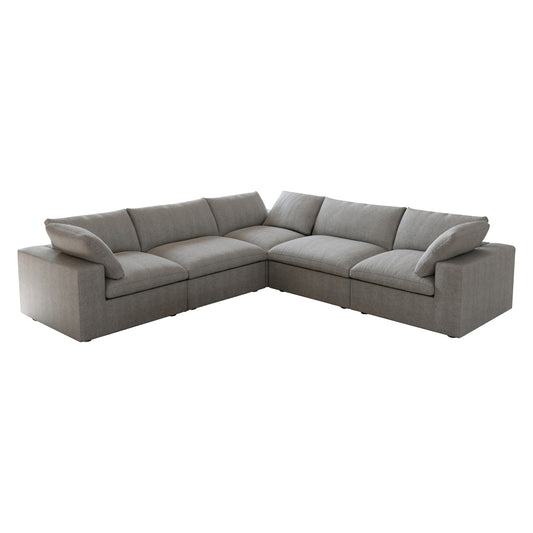 Classic Modular 5-Seater Corner Sectional in Gray