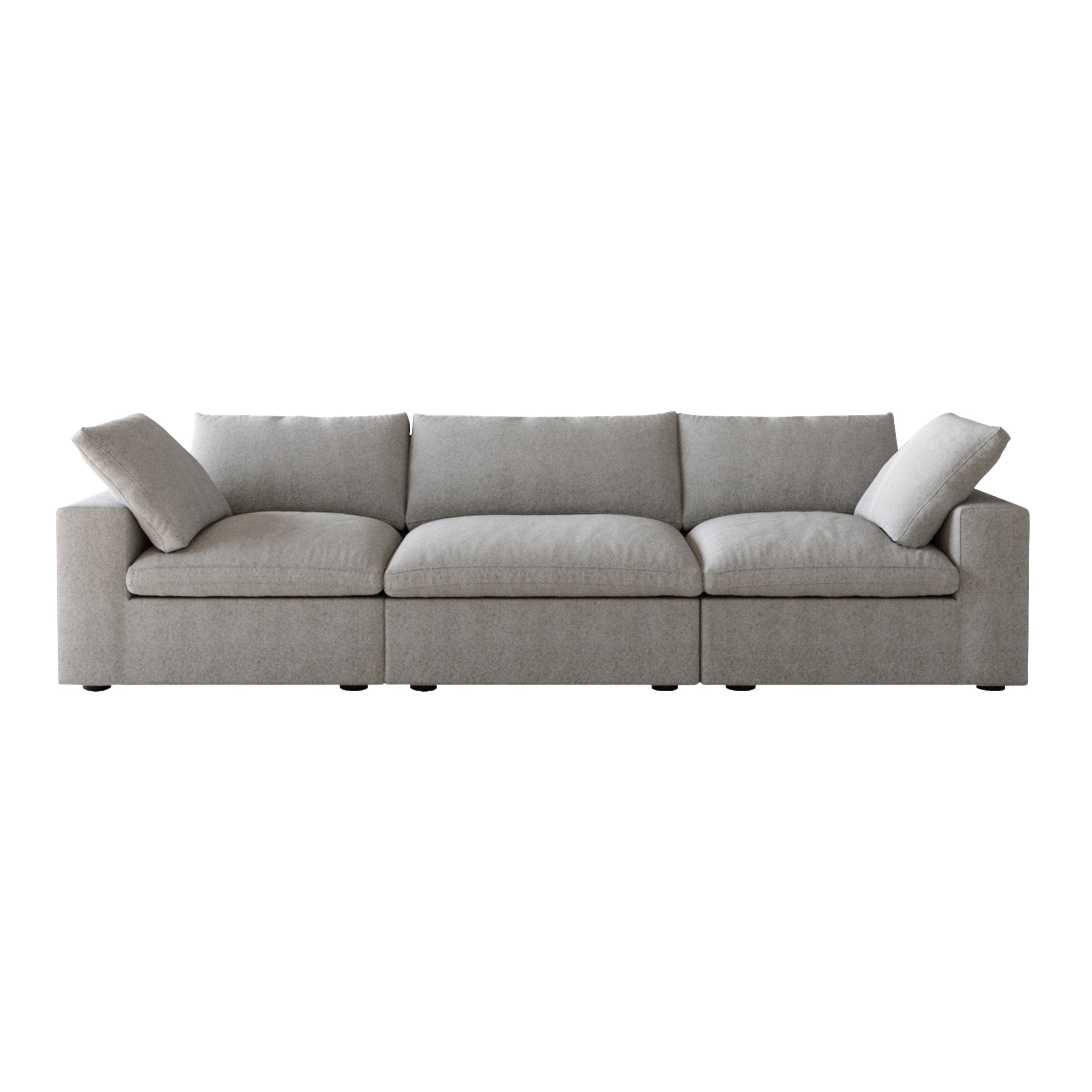 Classic Modular 3-Seater Sofa in Gray