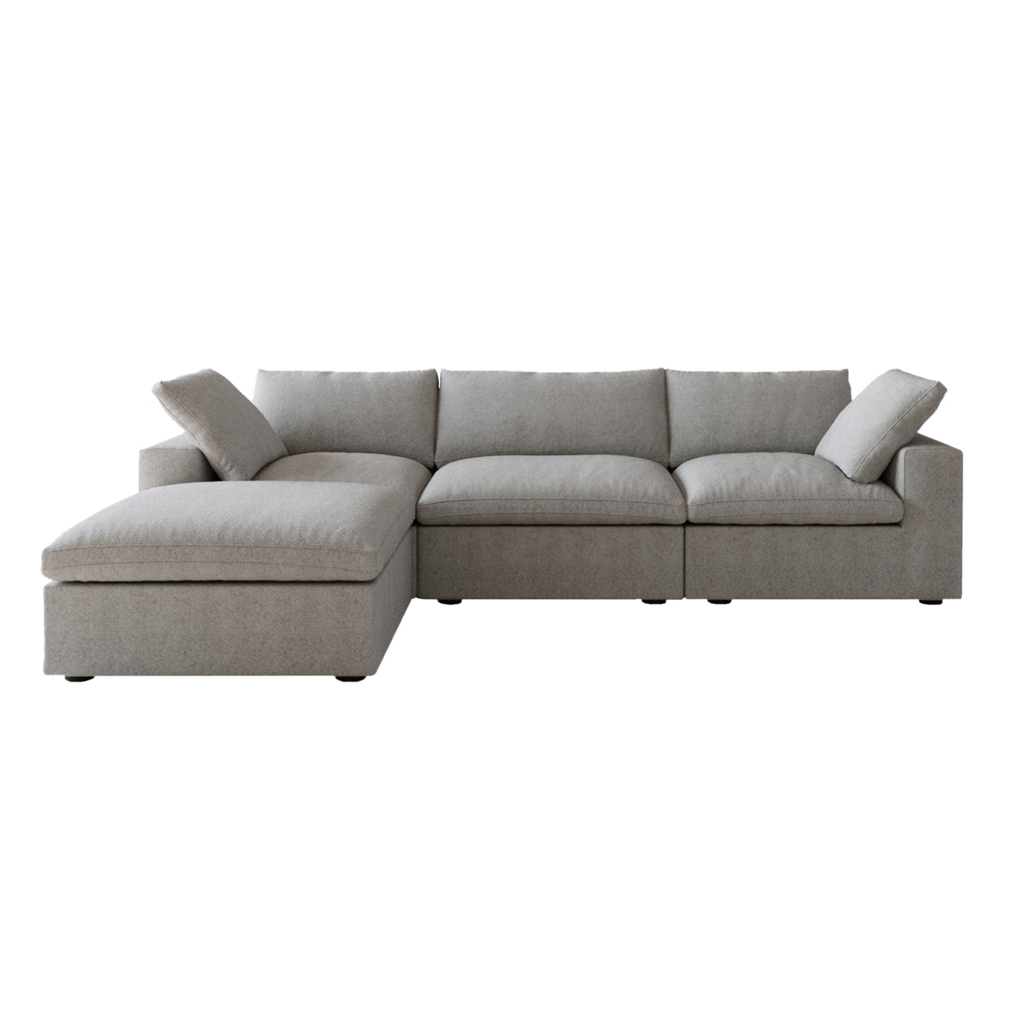 Classic Modular 3-Seater Sectional in Gray
