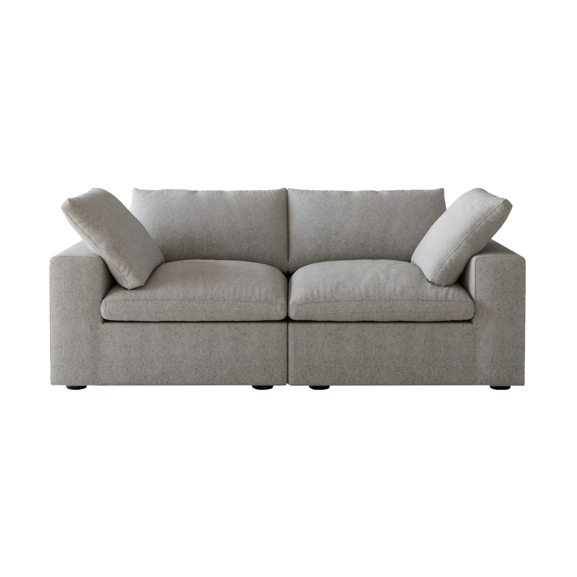 Classic Modular 2-Seater Sofa in Gray
