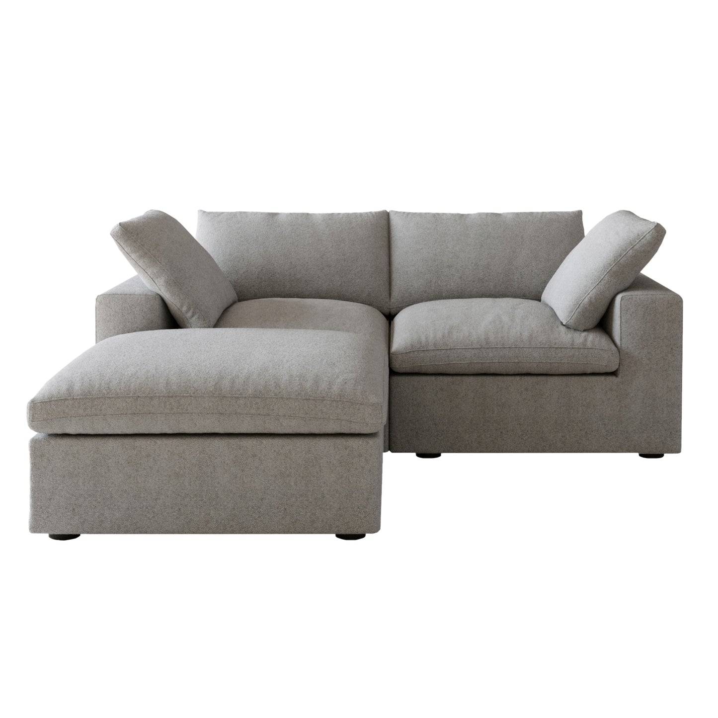 Classic Modular 2-Seater Sectional in Gray