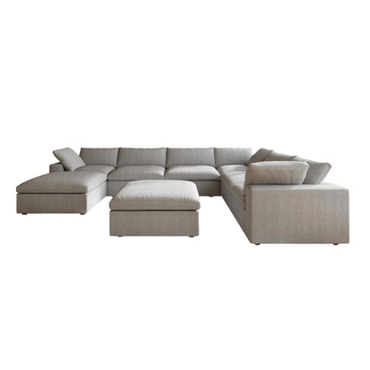 Classic Modular 7-Seater Corner Chaise in Gray