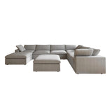 Classic Modular 7-Seater Corner Chaise in Gray