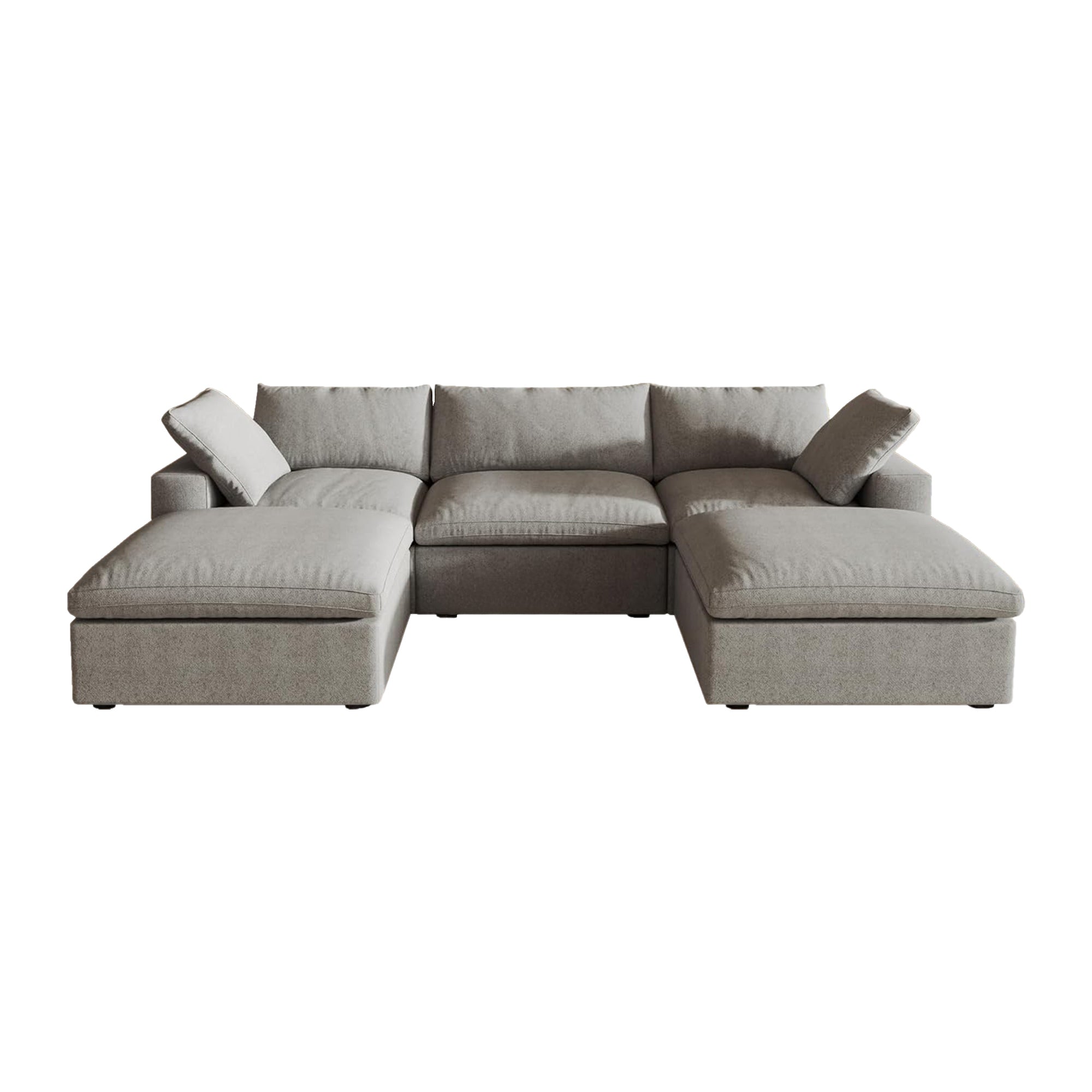 Classic Modular 3-Seater U-Sectional in Gray