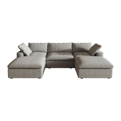 Classic Modular 3-Seater U-Sectional in Gray
