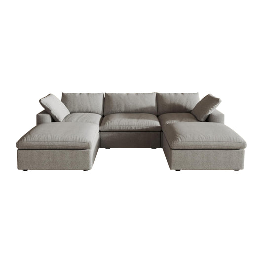 Classic Modular 3-Seater U-Sectional in Gray