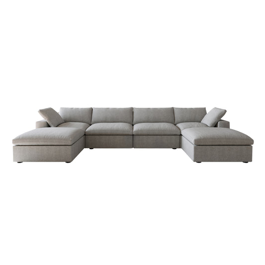 Classic Modular 4-Seater U-Sectional in Gray