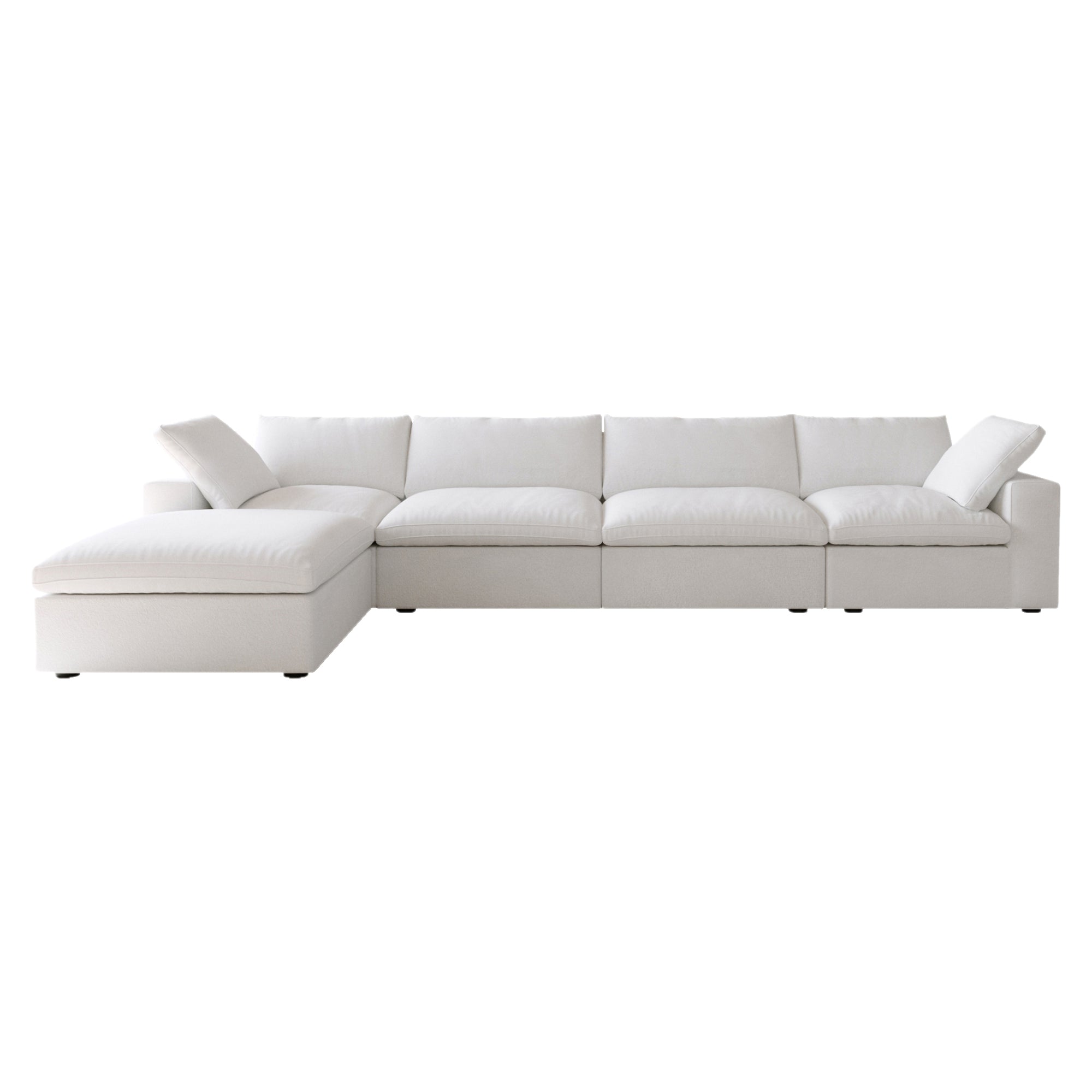 Classic Modular 4-Seater Sectional in White