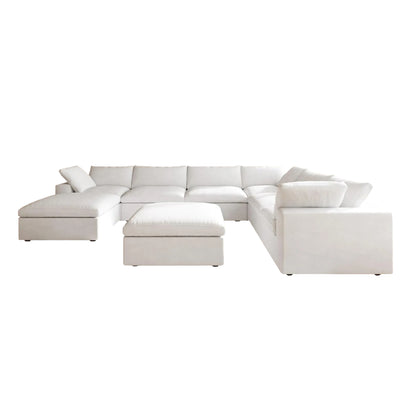 Classic Modular 7-Seater Corner Chaise in White