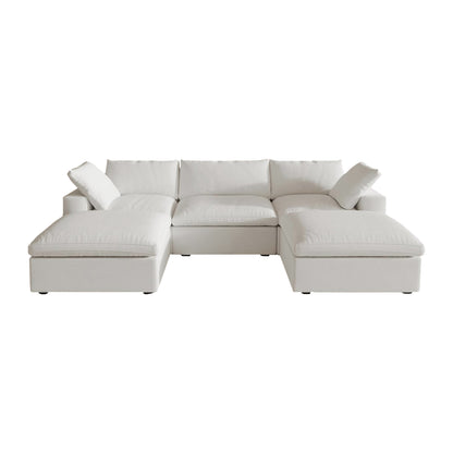 Classic Modular 3-Seater U-Sectional in White