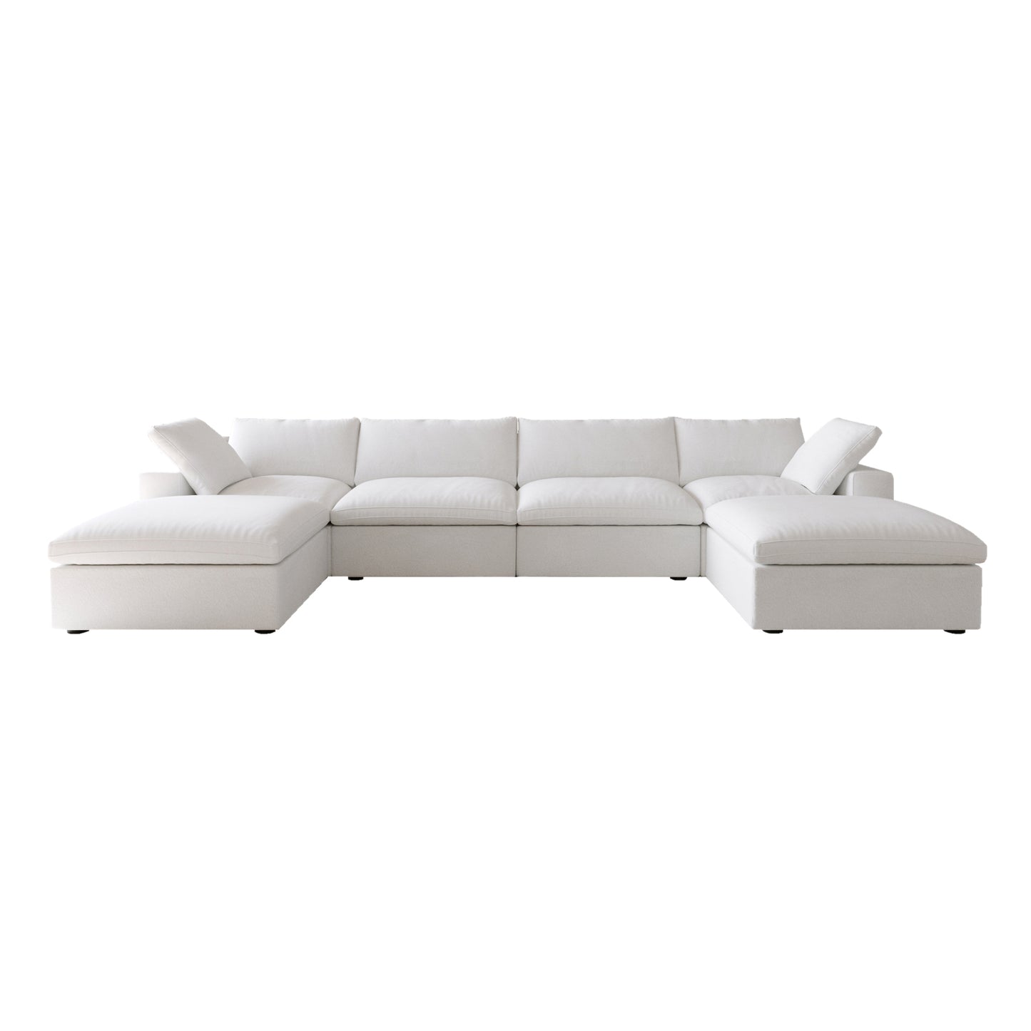 Classic Modular 4-Seater U-Sectional in White