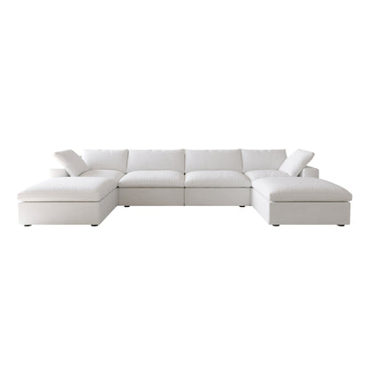 Classic Modular 4-Seater U-Sectional in White