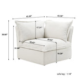 Modular Luxe Corner Piece in White