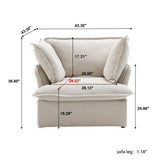 Modular Luxe Armchair in Beige