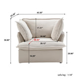 Modular Luxe Armchair in Beige — Nationwide