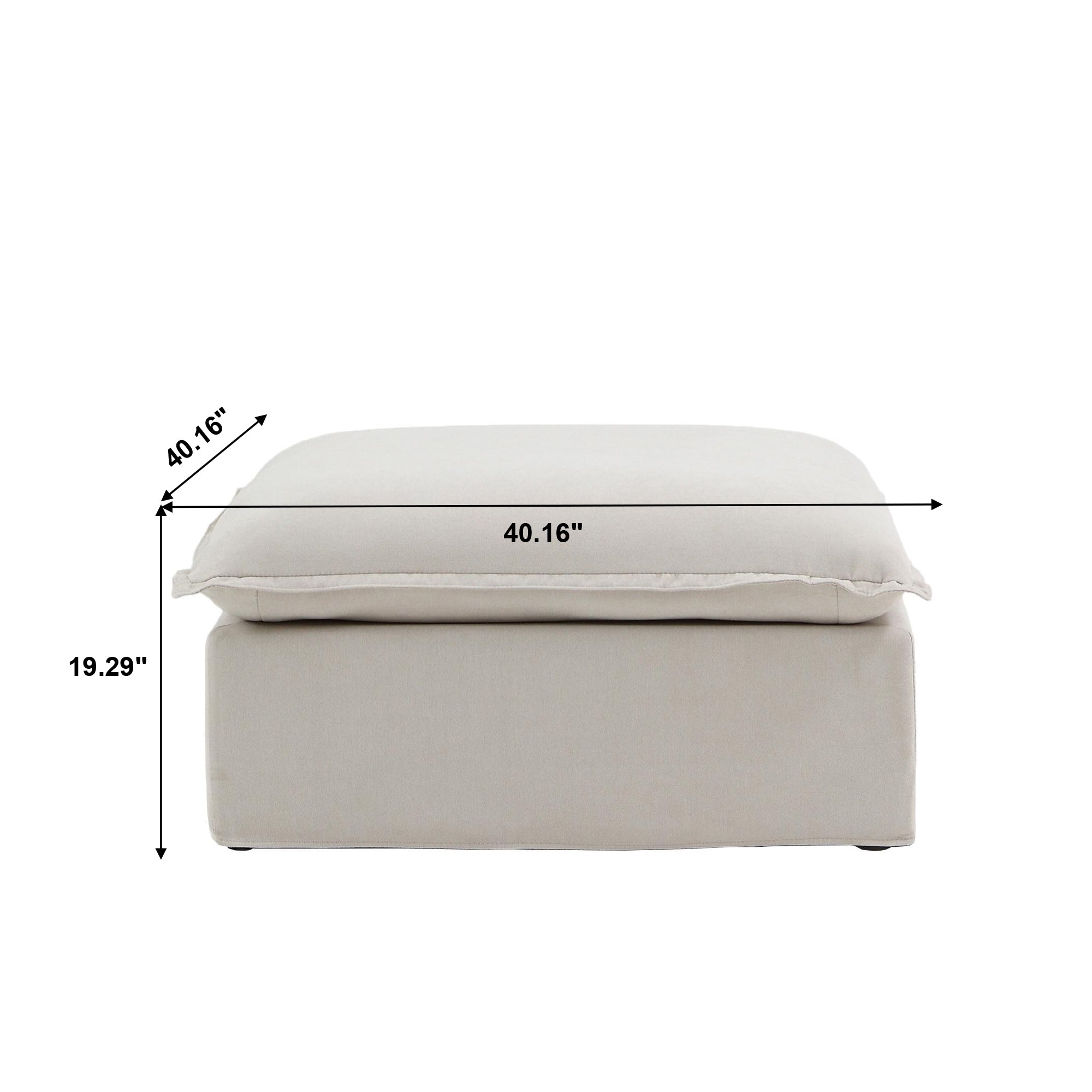 Modular Luxe 4-Seater U-Sectional in Beige — Nationwide