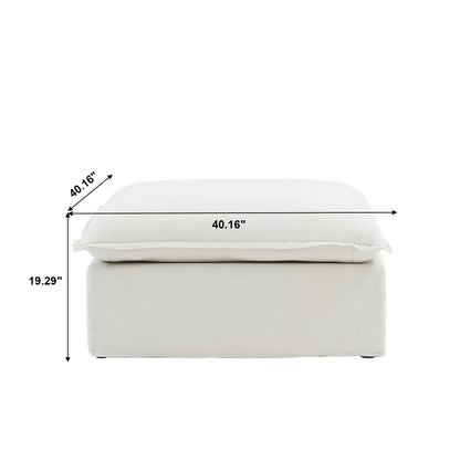 Modular Luxe 4-Seater U-Sectional in White — Nationwide