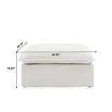 Modular Luxe 4-Seater U-Sectional in White — Nationwide