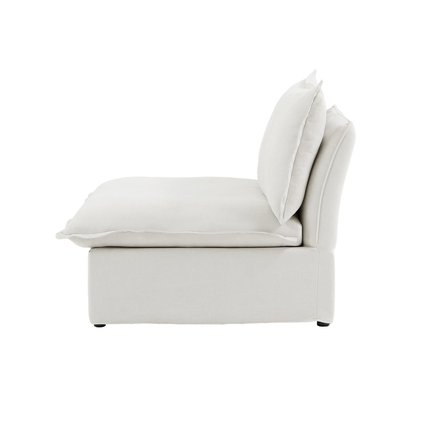 Modular Luxe Armless/Median Piece in White