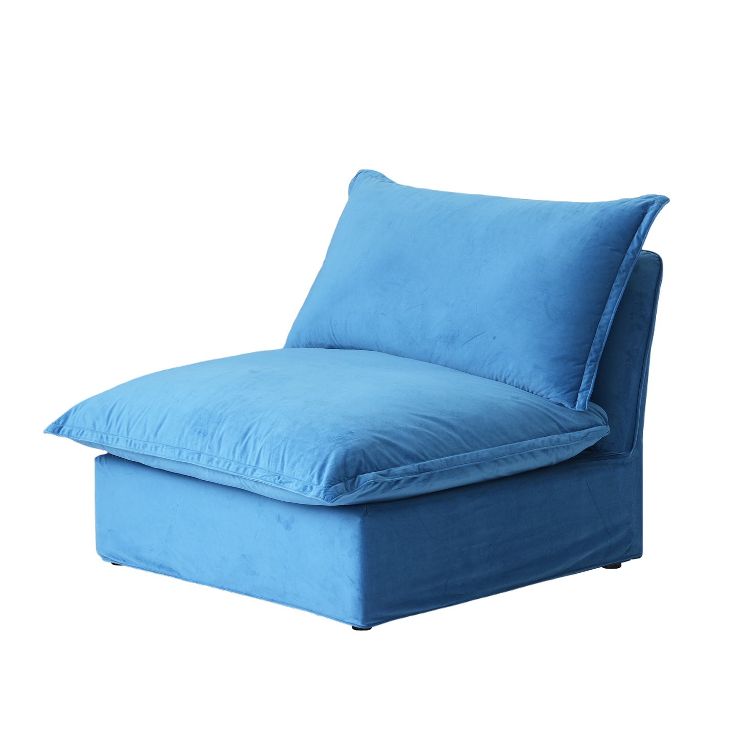 Modular Luxe Armless/Median Piece in Blue