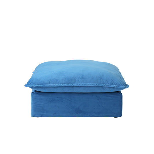 Modular Luxe Ottoman Piece in Blue