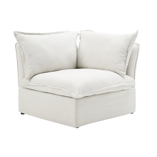 Modular Luxe Corner Piece in White
