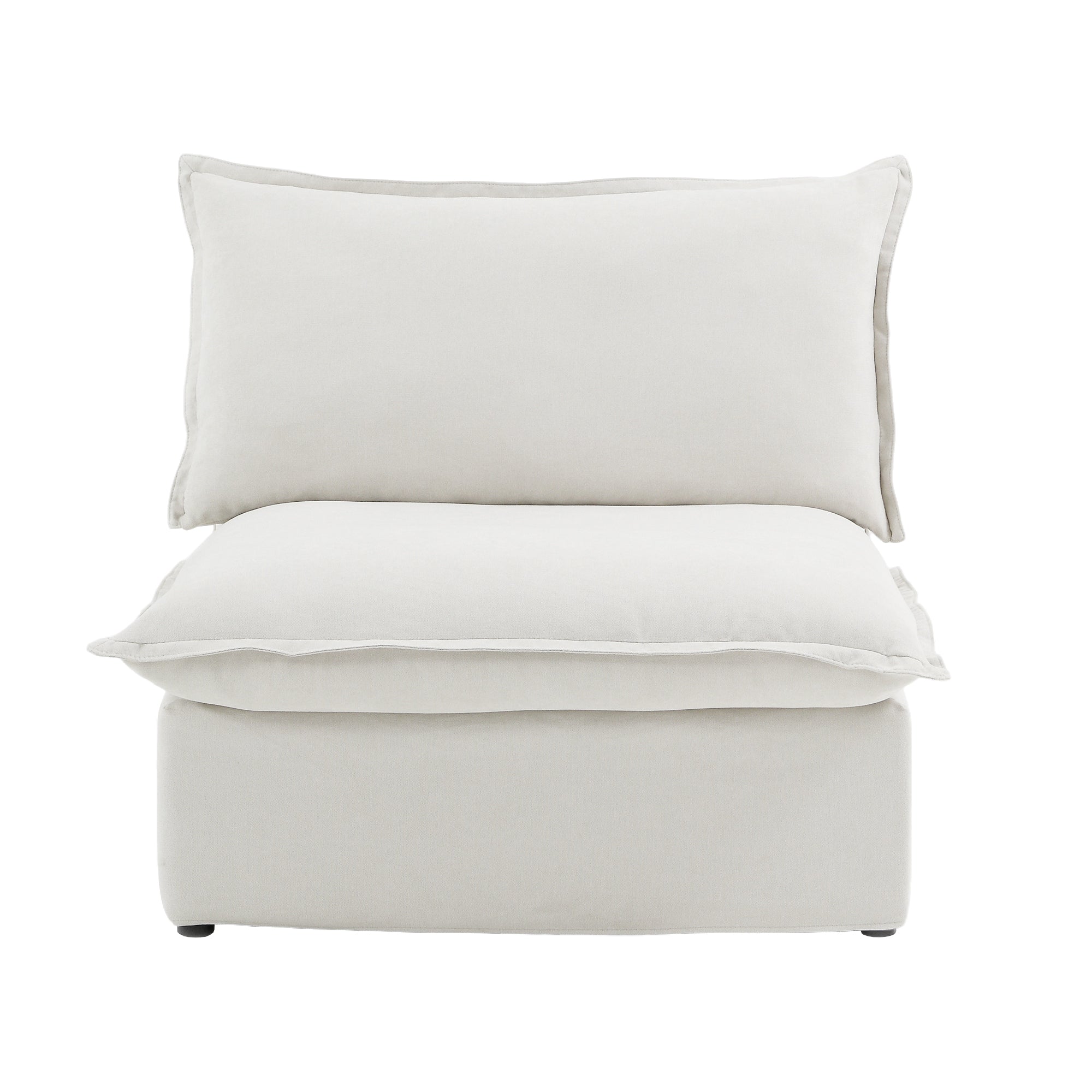 Modular Luxe Armless/Median Piece in White