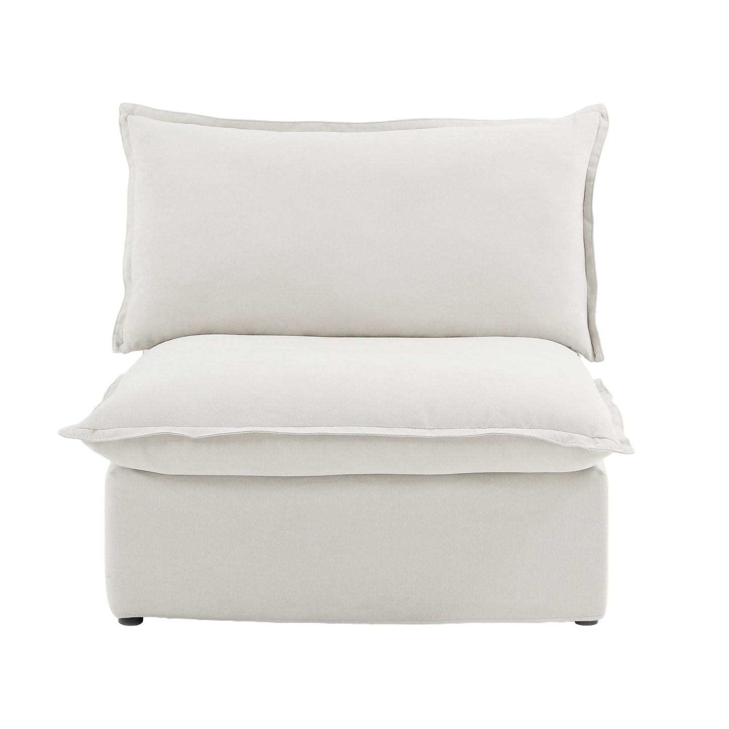 Modular Luxe Armless/Median Piece in White
