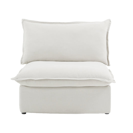 Modular Luxe Armless/Median Piece in White