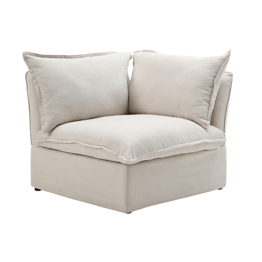 Modular Luxe Corner Piece in Beige