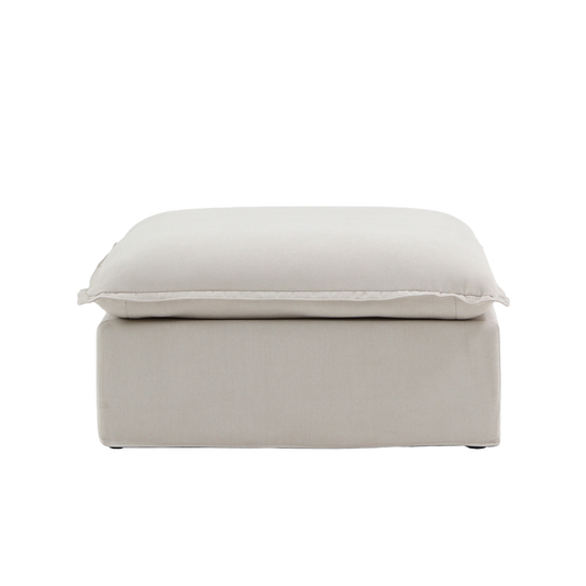 Modular Luxe Ottoman Piece in Beige