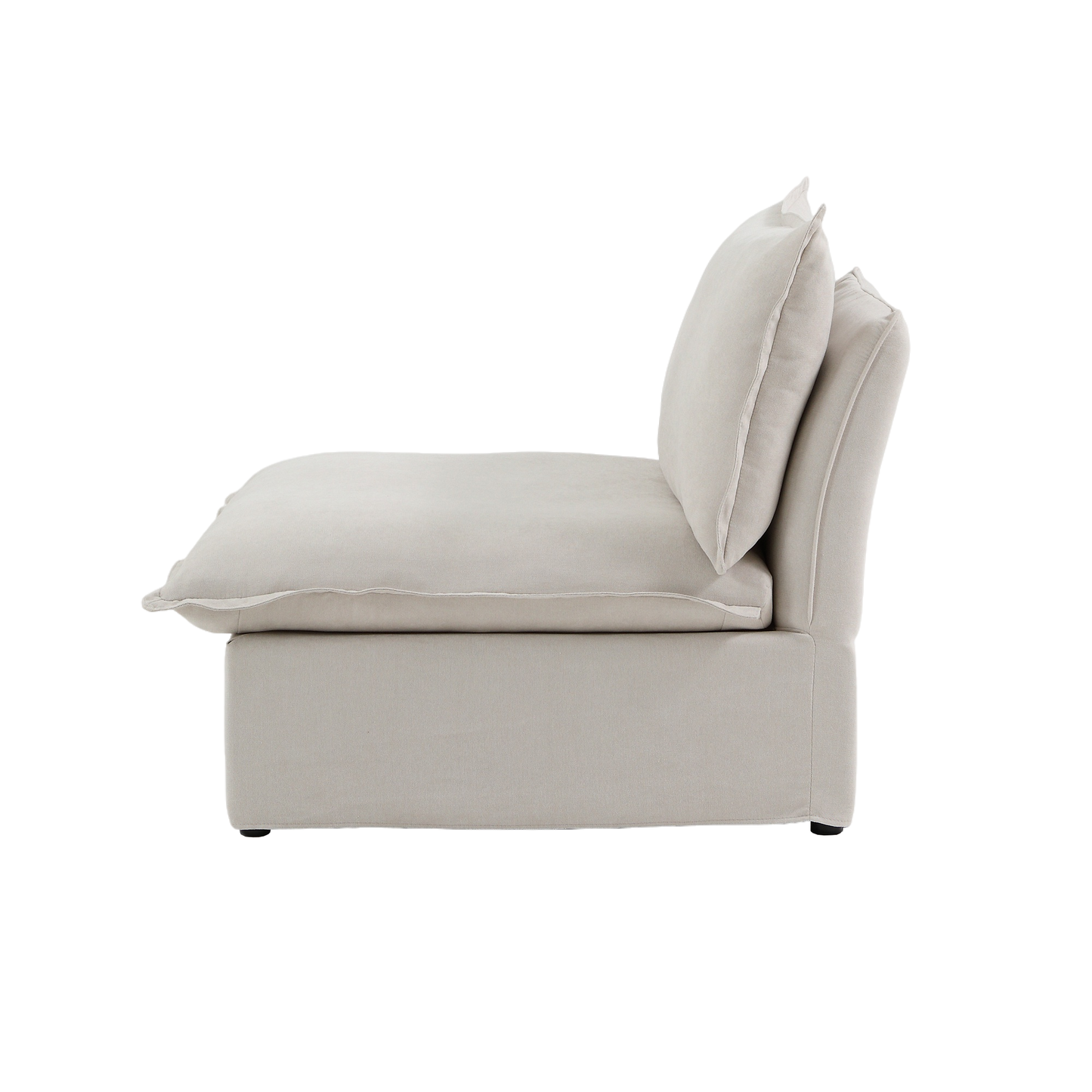 Modular Luxe Armless/Median Piece in Beige