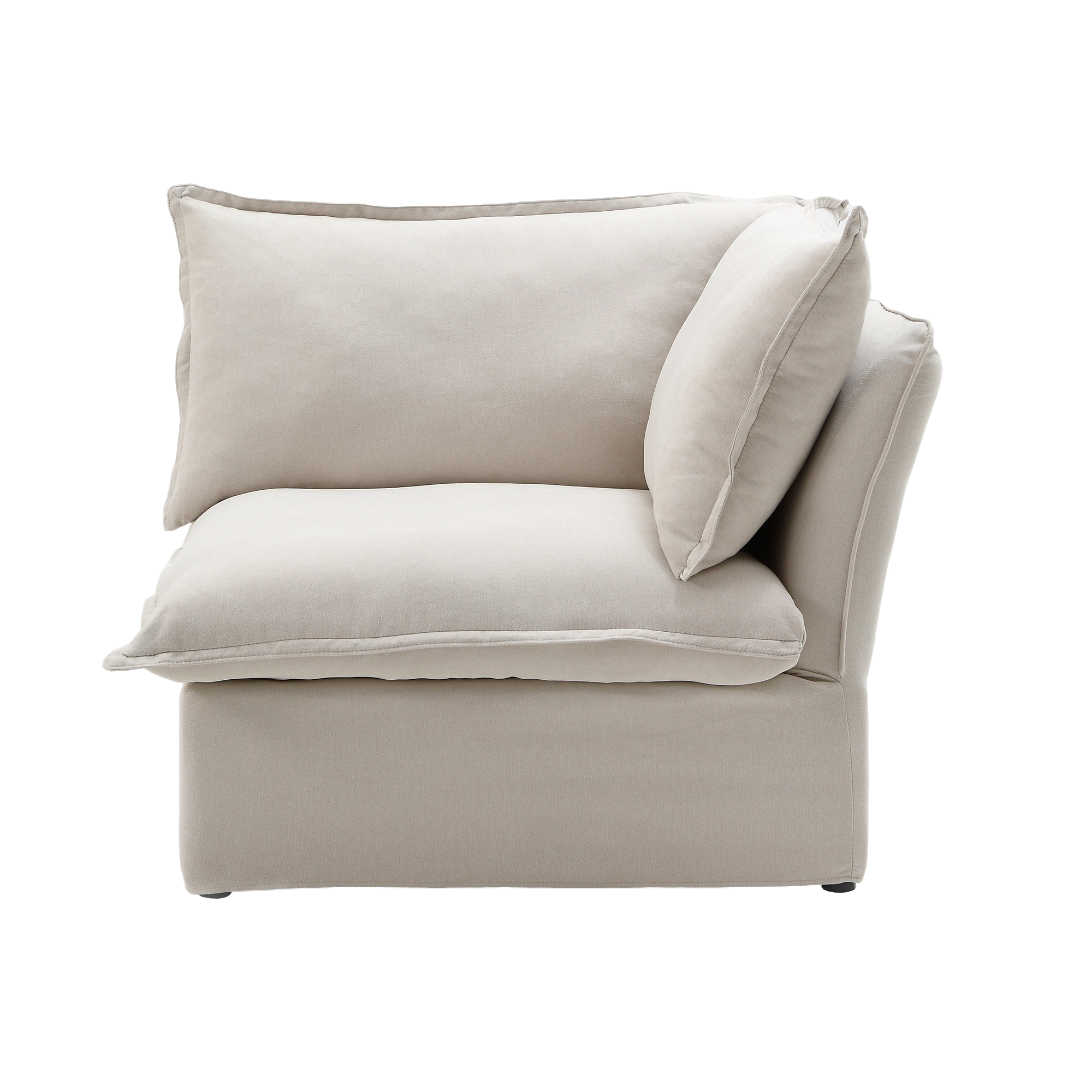 Modular Luxe Corner Piece in Beige