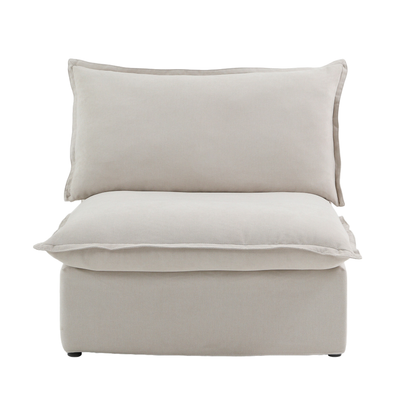 Modular Luxe Armless/Median Piece in Beige