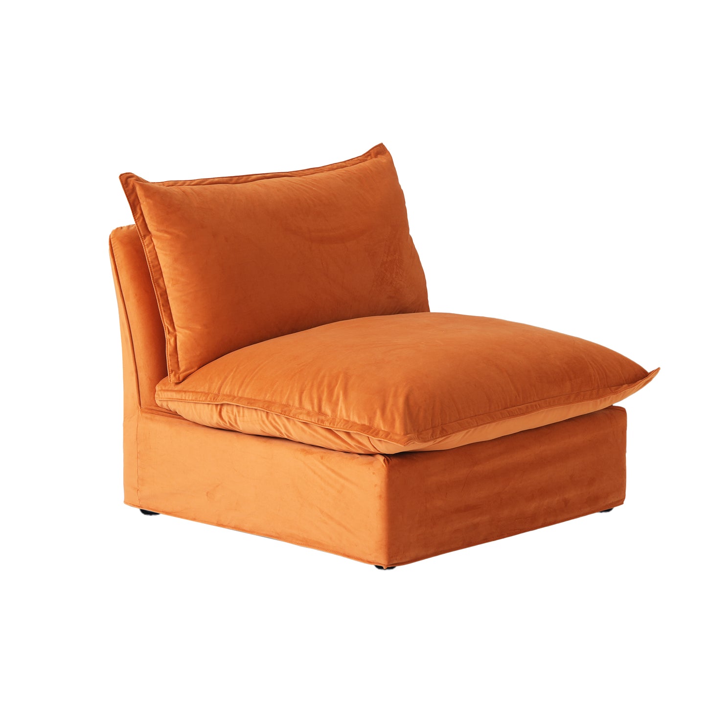 Modular Luxe Armless/Median Piece in Orange