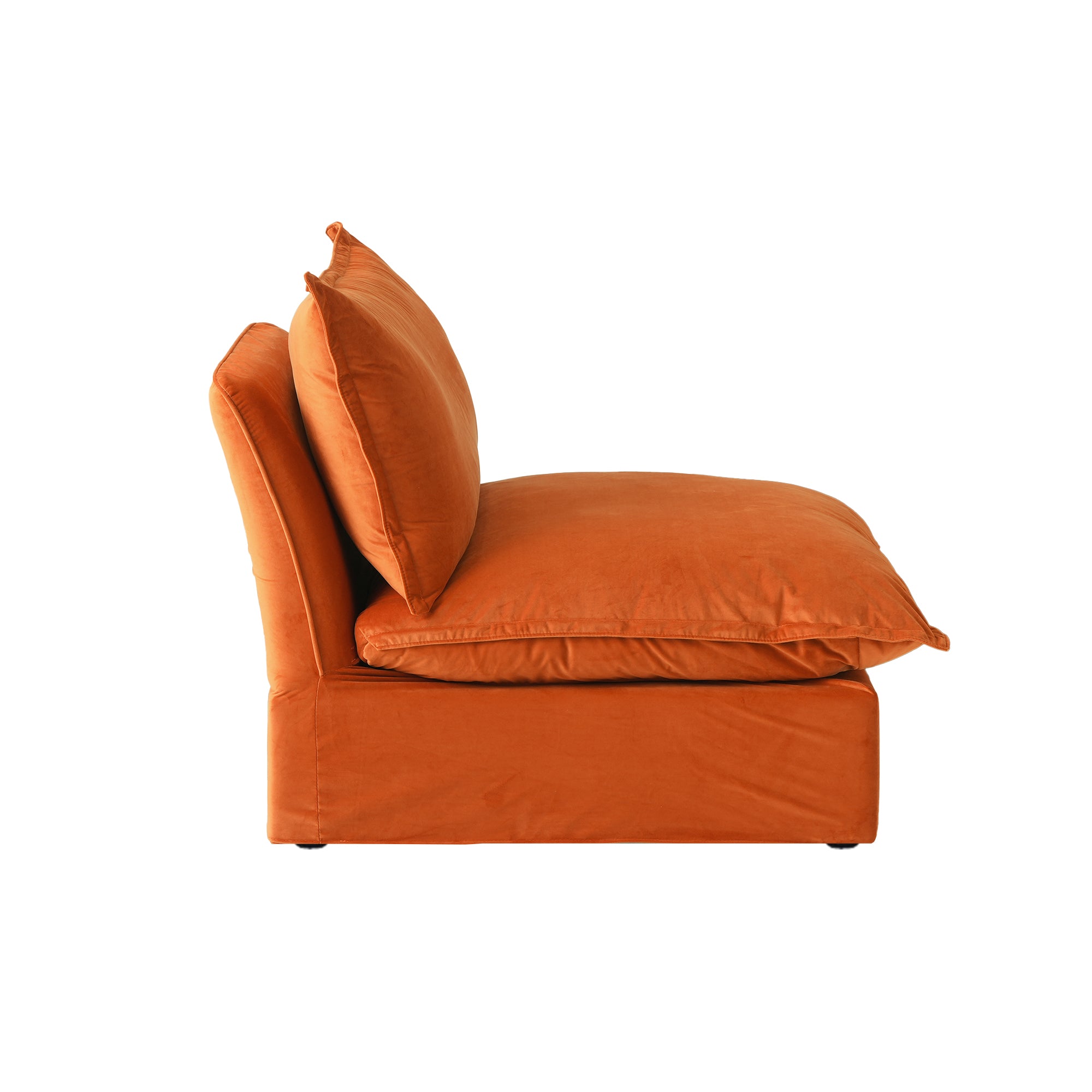 Modular Luxe Armless/Median Piece in Orange