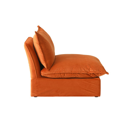 Modular Luxe Armless/Median Piece in Orange