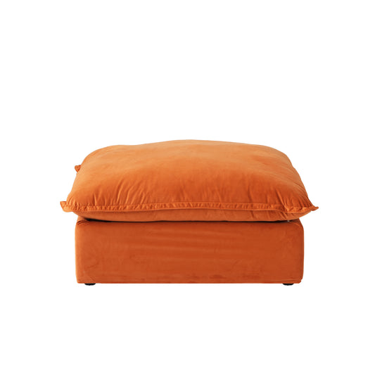 Modular Luxe Ottoman Piece in Orange