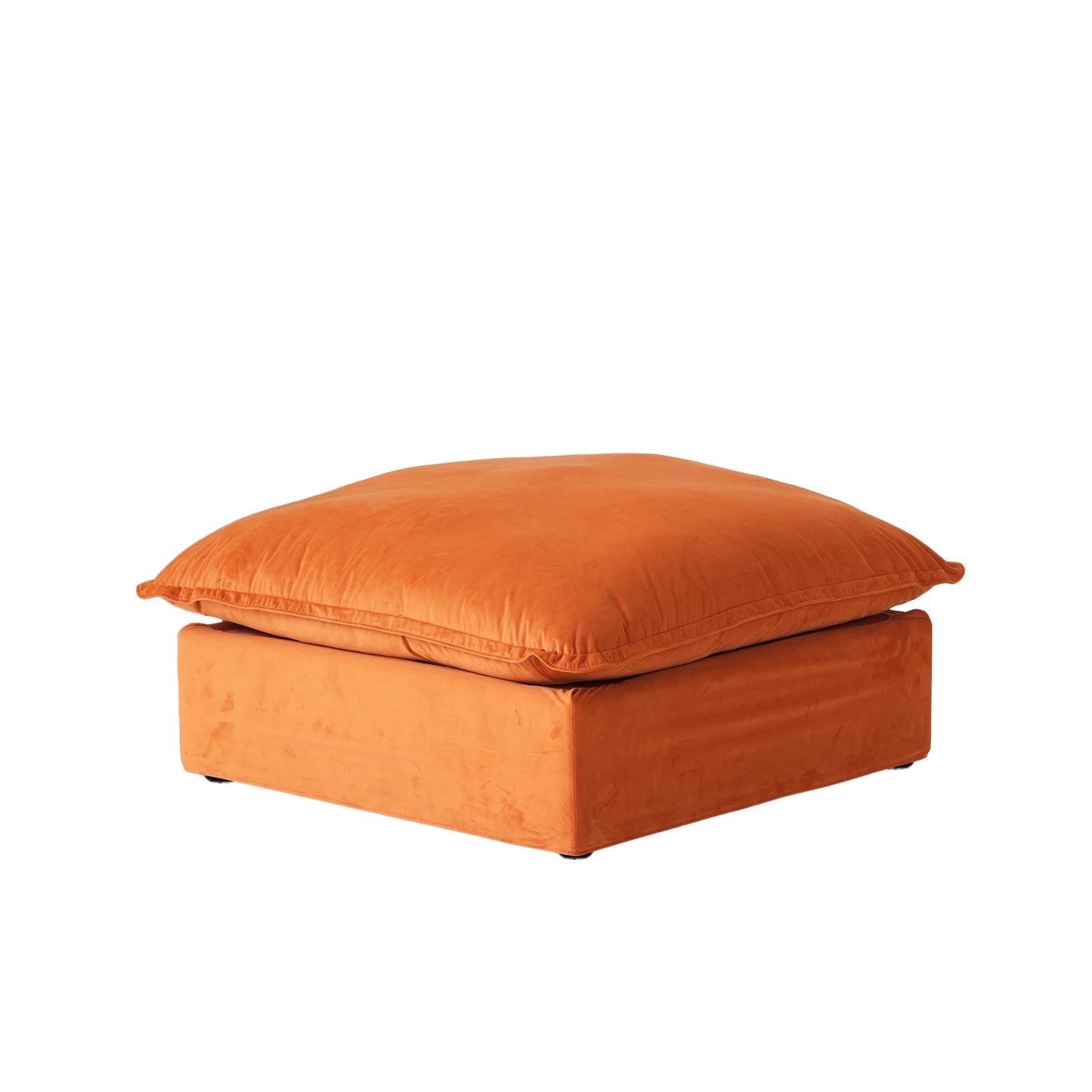 Modular Luxe Ottoman Piece in Orange