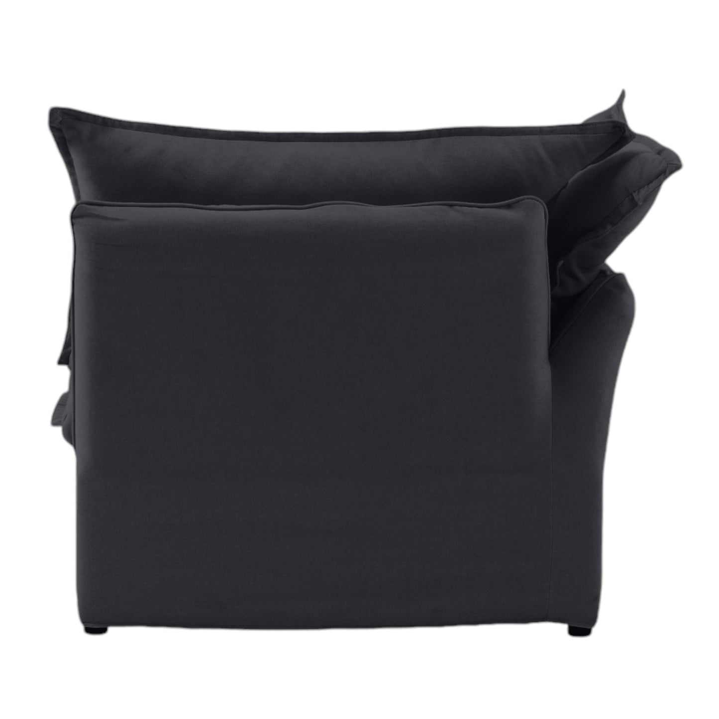 Modular Luxe Left Facing Armrest Piece in Black