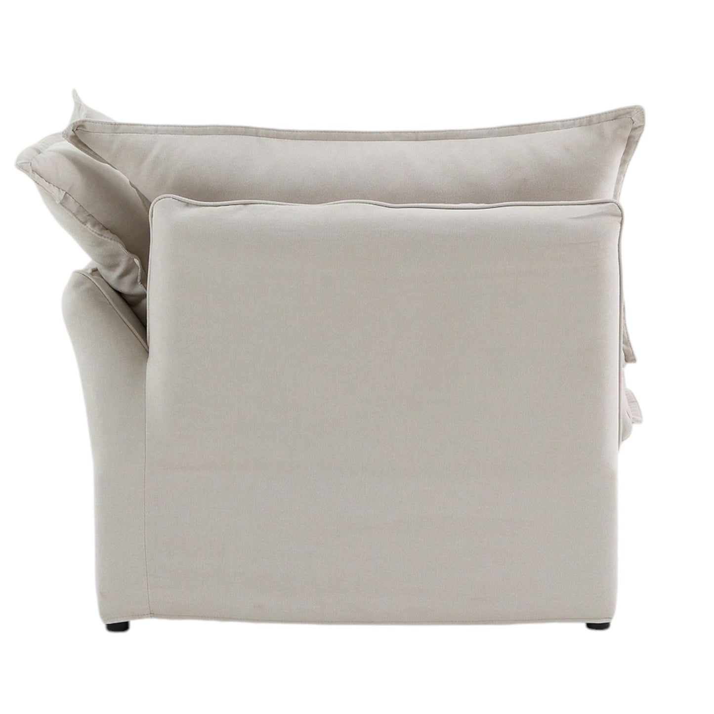 Modular Luxe Right Facing Armrest Piece in Beige