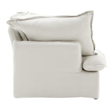 Modular Luxe Left Facing Armrest Piece in White