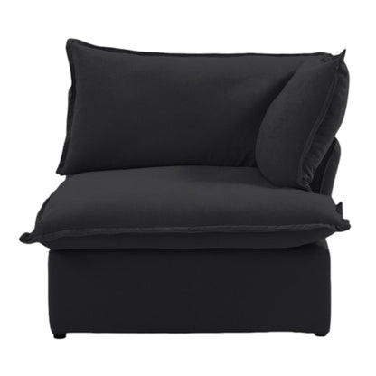 Modular Luxe Right Facing Armrest Piece in Black