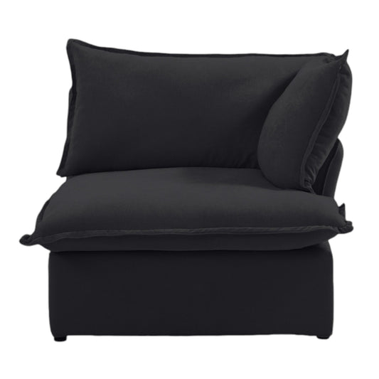 Modular Luxe Right Facing Armrest Piece in Black