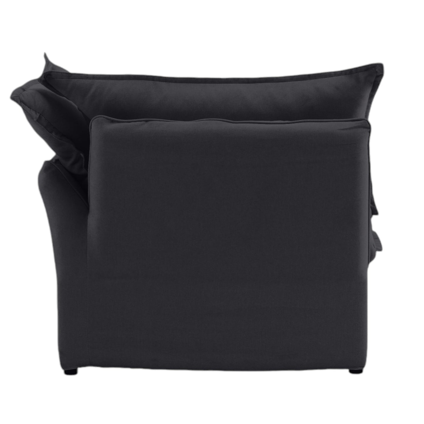 Modular Luxe Right Facing Armrest Piece in Black