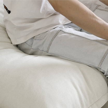 Modular Luxe Left Facing Armrest Piece in White